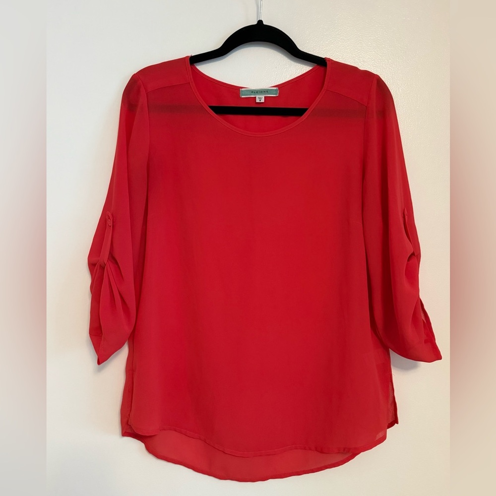Pleione Vibrant Hot Pink Blouse size medium
